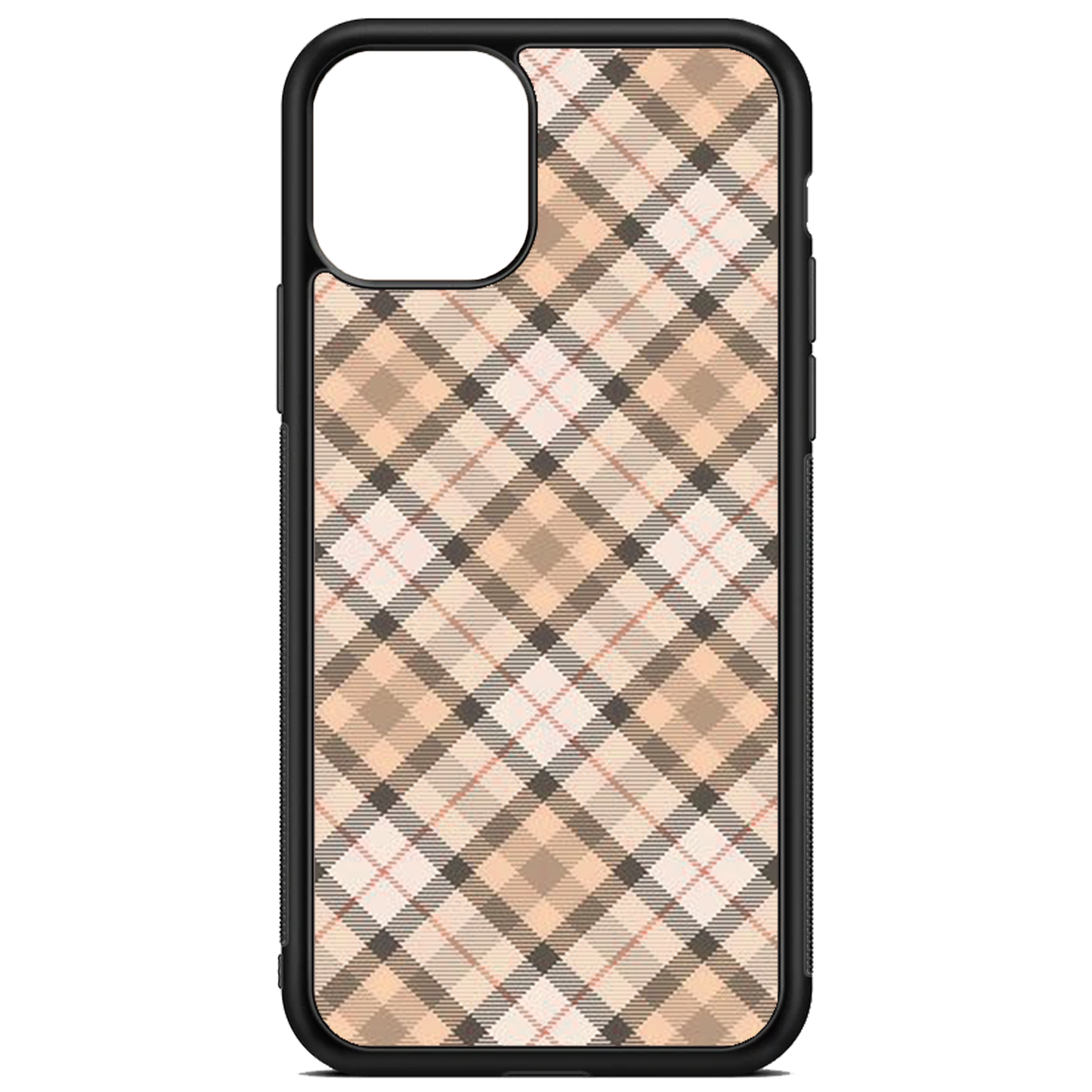 LIGHT BEIGE Checkered Protective Phone Case iPhone 