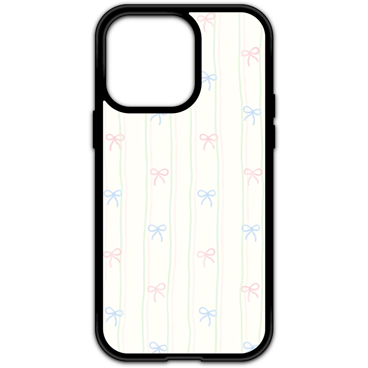 Striped Bow Phone Case